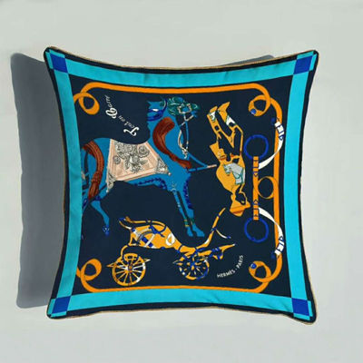 Federa giapponese bianca della decorazione di nozze della copertura del cuscino dei blu navy personalizzabili