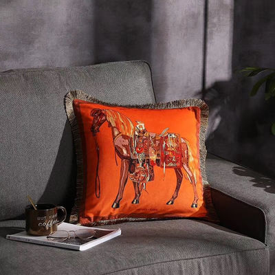 Strato tessuto copertura trapuntato di tela bianco Sofa Pillow del cuscino della nappa
