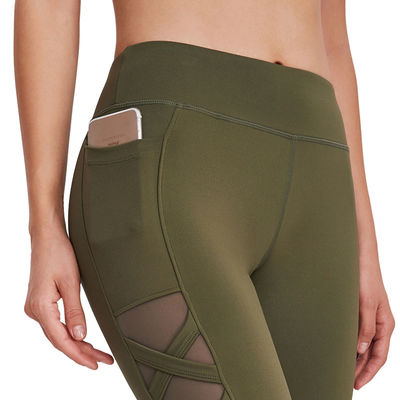 Insiemi senza cuciture di allenamento dell'alto della vita del poliestere di yoga dei pantaloni degli abiti sportivi delle donne abbigliamento di forma fisica