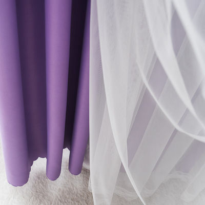 tessuto del rivestimento del cotone della tenda normale del cotone di blackout 110inch poli