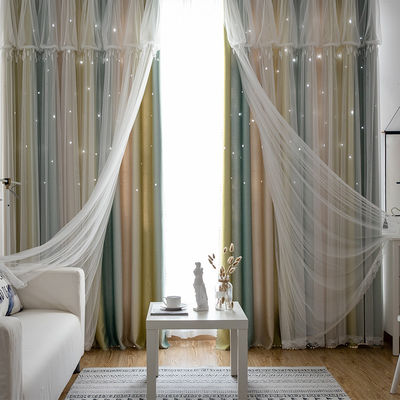 Tessuto domestico di lusso normale 100% del tessuto della tenda del poliestere dell'hotel