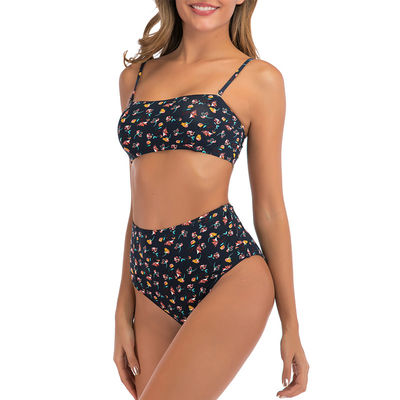 Bikini amichevole Swimmwear con ampia scollatura sulla schiena sostenibile respirabile del costume da bagno del poliestere del triangolo di Eco