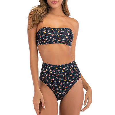 Bikini amichevole Swimmwear con ampia scollatura sulla schiena sostenibile respirabile del costume da bagno del poliestere del triangolo di Eco