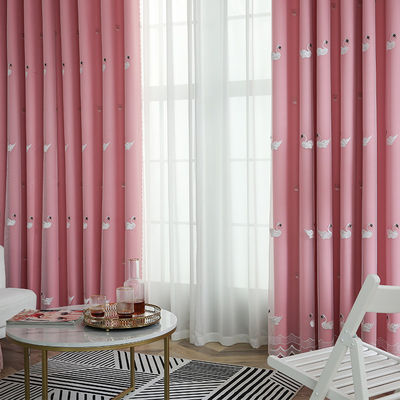 Tessuto bianco 100% di Gauze Curtains Sheer Floral Embroidered del cotone del poliestere