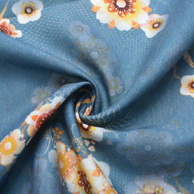Tessuto di rayon viscoso stampato di 100% Challis floreale sostenibile