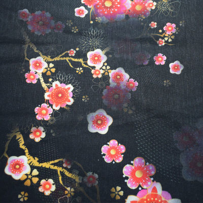 Tessuto di rayon viscoso stampato di 100% Challis floreale sostenibile
