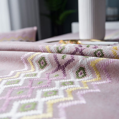 Tovaglia di lusso della coperta di tela del ricamo della tela del cotone delle tovaglie del nastro