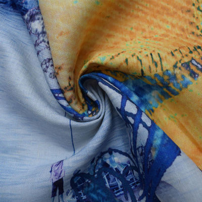 Tessuto di miscela stampato Digital di crêpe del rayon viscoso del tessuto