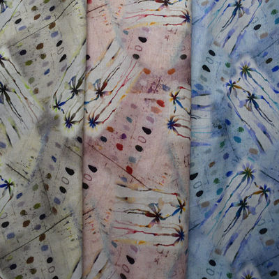 Tessuto di seta comodo del jacquard del rayon viscoso 100 della stampa floreale di tocco