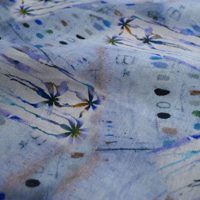Tessuto di seta comodo del jacquard del rayon viscoso 100 della stampa floreale di tocco