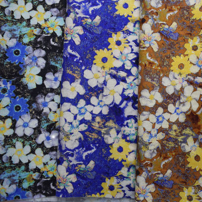 Modello floreale viscoso tessuto del tessuto di Challis del rayon stampato Digital del tessuto di rayon di 100%