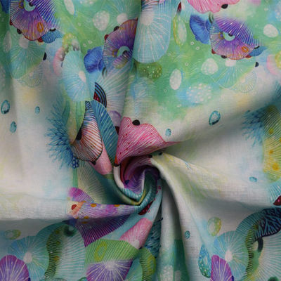 Ramiè tessuto floreale blu-chiaro di lusso del pantalone del vestito dai tessuti di cotone del poliestere