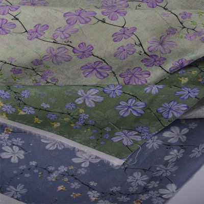 Cotone della stampa di Borgogna di estate di Digital per signora Dress Linen Print