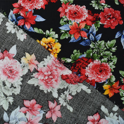Indumento del tessuto tessuto fiore rotatorio del tessuto della viscosa del rayon della stampa