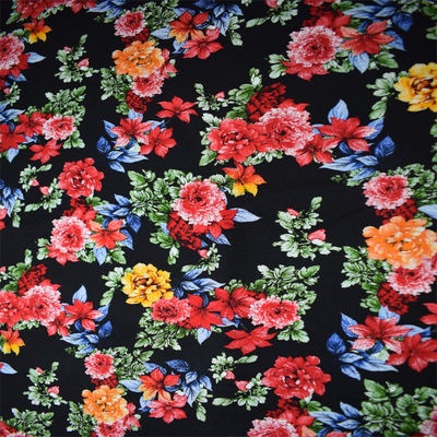 Indumento del tessuto tessuto fiore rotatorio del tessuto della viscosa del rayon della stampa