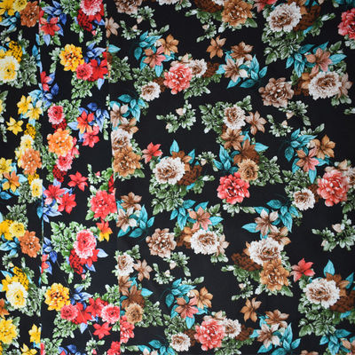 Indumento del tessuto tessuto fiore rotatorio del tessuto della viscosa del rayon della stampa