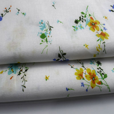 Il cotone di Digital del fiore ha stampato l'elastam per allungare il tessuto chiffon 54*58