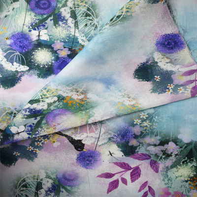Tessuto d'imitazione di Dull Satin Spun Polyester Knitted del cotone 190GSM