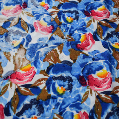 Il modello di fiore moderno ha stampato il tessuto di rayon di bambù
