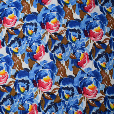 Il modello di fiore moderno ha stampato il tessuto di rayon di bambù
