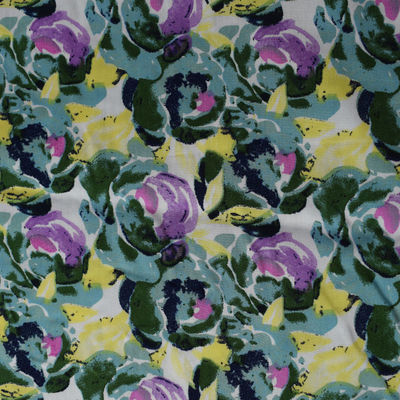 Maglietta rotatoria del vestito tessuta progettazioni dal tessuto di rayon viscoso della stampa del fiore
