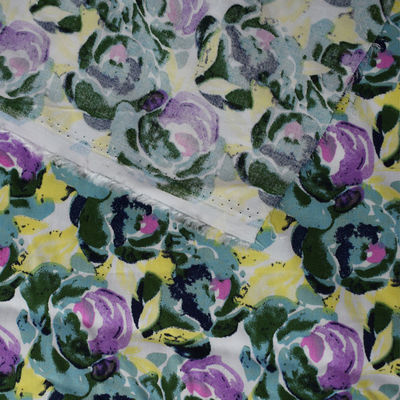 Maglietta rotatoria del vestito tessuta progettazioni dal tessuto di rayon viscoso della stampa del fiore