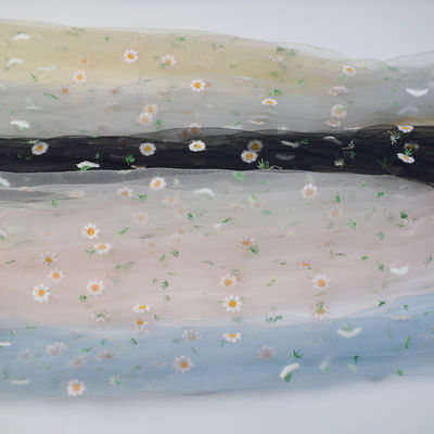 L'elastam ha ricamato il jacquard Mesh Fabric elastico del broccato