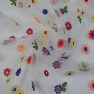 L'elastam ha ricamato il jacquard Mesh Fabric elastico del broccato