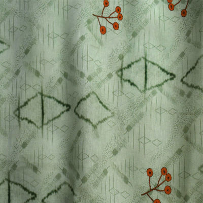 Saia molle stampata del cotone di Tencel del tessuto di Digital Tulle impermeabile