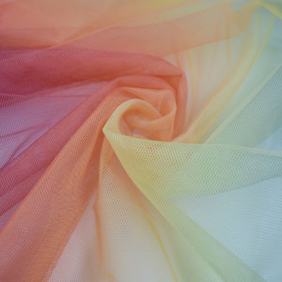 Crêpe pieghettato stampato Digital dell'elemento del tessuto molle di Tulle del vestito da sposa singolo