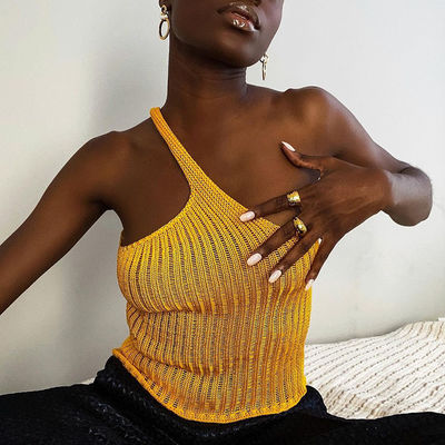 Donna della maglietta della blusa impiombata irregolare stretto sostenibile