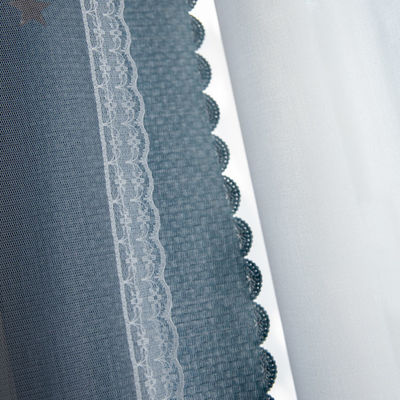 Tenda di doccia domestica di colore solido del tessuto di tessuto della tenda del jacquard