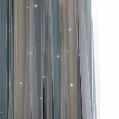 Colore morbido di pendenza dei tessuti della tenda del poliestere ignifugo