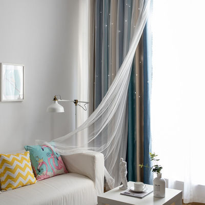 Colore morbido di pendenza dei tessuti della tenda del poliestere ignifugo