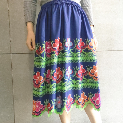 Vestito stampato ricamato modo hawaiano su ordinazione da stile della gonna delle donne