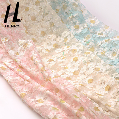 Fiore molle su misura Digital del tessuto di Tulle che stampa Mesh Fabric