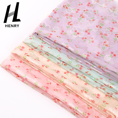 Chiffon floreale leggero di Mesh Soft Tulle Fabric Digital