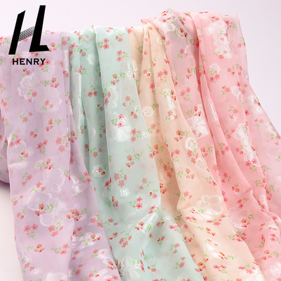 Chiffon floreale leggero di Mesh Soft Tulle Fabric Digital