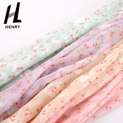 Chiffon floreale leggero di Mesh Soft Tulle Fabric Digital