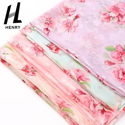 Tessuto chiffon stampato floreale del poliestere per il tessuto dell'indumento di modo