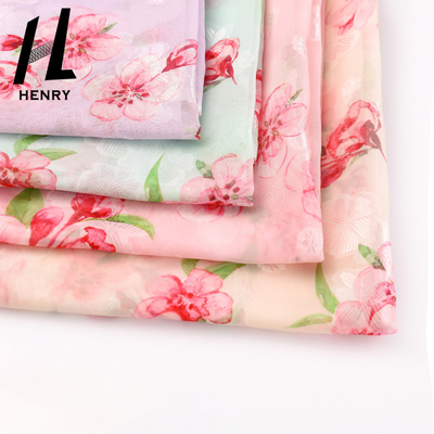 Tessuto chiffon stampato floreale del poliestere per il tessuto dell'indumento di modo