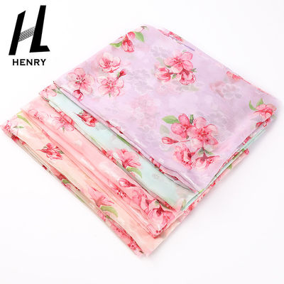 Stampa floreale chiffona del modello del tessuto molle su ordinazione di Tulle per la decorazione di DIY