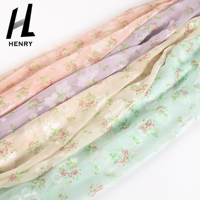Stampa chiffona tessuta del tessuto molle di Tulle per gli indumenti del vestito