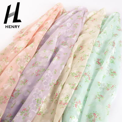 Stampa chiffona tessuta del tessuto molle di Tulle per gli indumenti del vestito