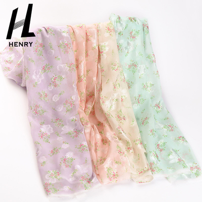 Tessuto stampato chiffon floreale molle del tessuto per il peso leggero dell'indumento