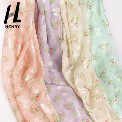 Tessuto stampato chiffon floreale molle del tessuto per il peso leggero dell'indumento