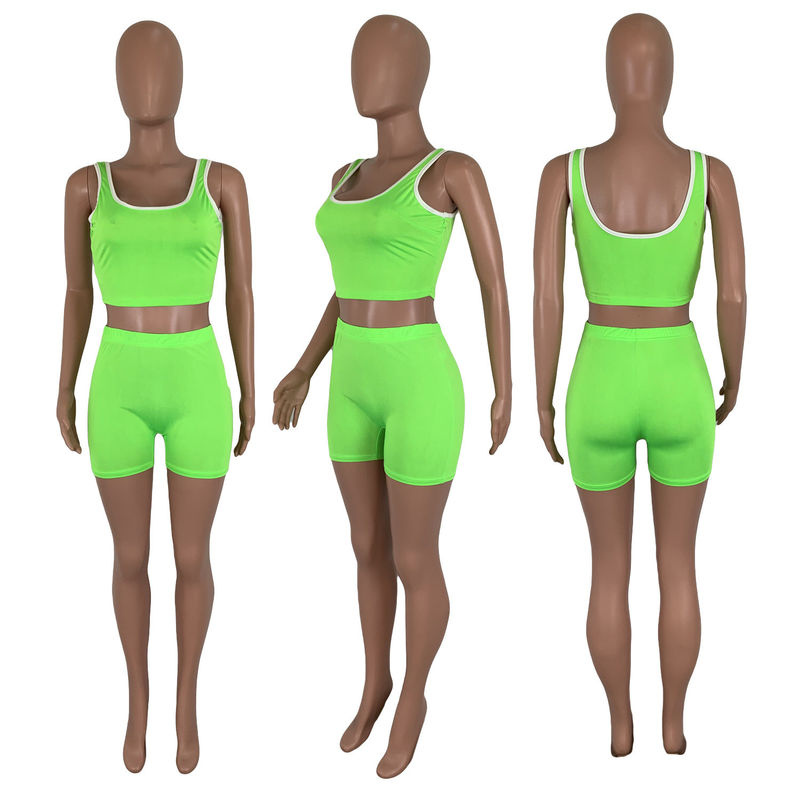 La primavera pura di colore &amp; la maglia senza maniche sexy dell'estate mette i colori in cortocircuito dell'insieme 13