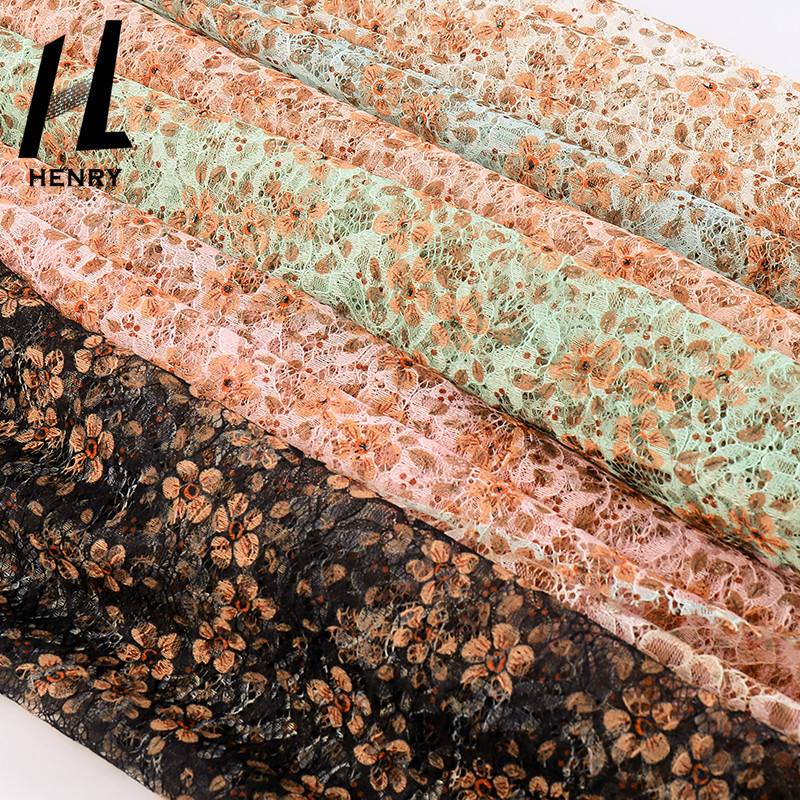 Il panno ricamato pizzo leggero economico del fiore del tessuto 3D di Tulle di prezzo franco fabbrica ha stampato il tessuto per il vestito