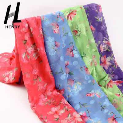 Tessuto chiffon puro di processo di stampa del vestito dal poliestere del tessuto molle respirabile di Tulle